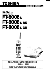 Toshiba FT-8006 Owners Manual