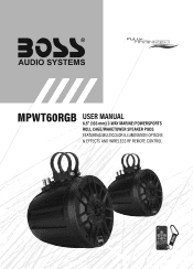 Boss Audio MPWT60RGB User Manual