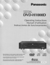 Panasonic DVDH1000D DVDH1000D User Guide