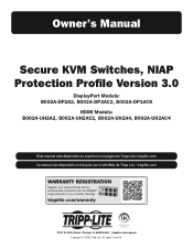 Tripp Lite B002AUH2A2 Owners Manual - Secure KVM Switches NIAP Protection Profile Version 3.0