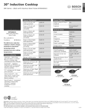 Bosch NIT8069SUC Product Spec Sheet