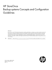 HP StoreOnce D2D4106fc HP StoreOnce Backup System Concepts and Configuration Guidelines (BB877-90913, November 2013)
