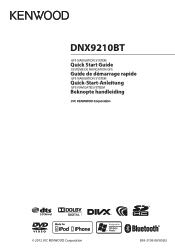 Kenwood DNX9210BT Quick Start Guide