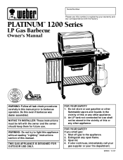 Weber Platinum I 1200 LP Owner Manual