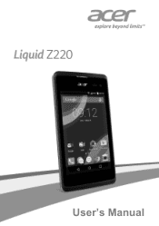 Acer Liquid Z220 User Manual