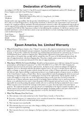 Epson ET-15000 Notices and Warranty for U.S. and Canada