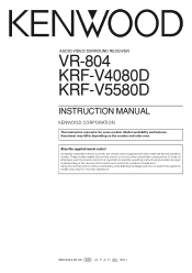 Kenwood KRF-V4080D User Manual 1