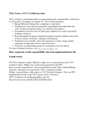 Philips 277E6QDSD TCO Certified notice