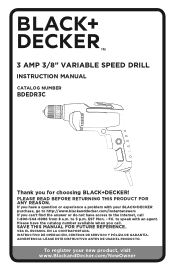 Black & Decker BDEDR3C Instruction Manual