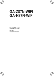 Gigabyte GA-Z87N-WIFI User Manual