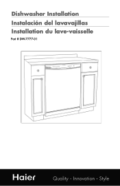 Haier DWL2825DDSS Product Manual