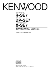 Kenwood DP-SE7 User Manual