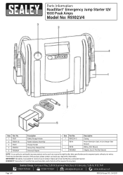 Sealey RS102 Parts Diagram