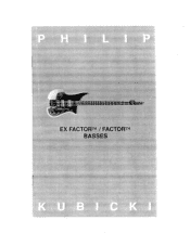 Fender Kubicki Owner Manual