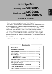 Yamaha SLG200 SLG200_Owners Manual