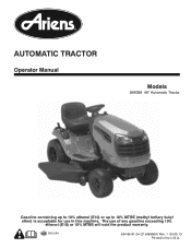 Ariens Lawn Tractor 46 Owners Manual