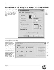 HP 500056-L21 Customization of APR Settings in HP Business Touchscreen Monitors