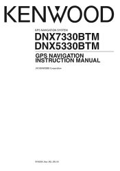 Kenwood DNX5330BTM User Manual