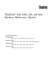 Lenovo 170997U Hardware Maintenance Manual