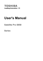 Toshiba S850 PSSESC-08800S Users Manual Canada; English