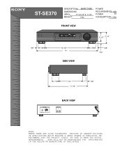 Sony ST-SE370 Dimensions Diagram