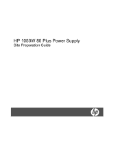 HP xw9000 HP xw Workstation series - HP 1050W 80 Plus Power Supply Site Preparation Guide