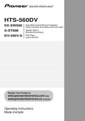 Pioneer HTS560DV Owner's Manual