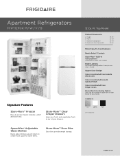 Frigidaire FFPT12F0KV Product Specifications Sheet (English)