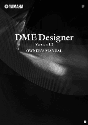 Yamaha V1.2 DME Designer V1.2 Owners Manual