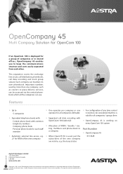 Aastra OpenCompany 45 Datasheet OpenCompany 45