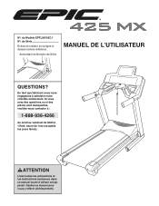 Epic Fitness 425 Mx Treadmill Canadian French Manual