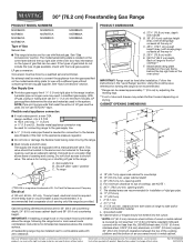 Maytag MGR8700D Dimension Guide