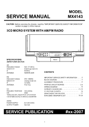 Memorex MX4143 Service Manual