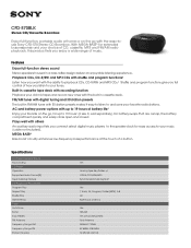 Sony CFD-S70 Marketing Specification