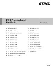 Stihl PP 70 Parts List