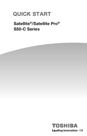 Toshiba S55-C5262 Satellite S50-C Series Windows 7 Quick Start Guide