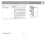 HP LaserJet CP6000 HP Color LaserJet CP6015 Series - Job Aid - Accessory Output