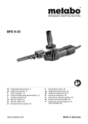 Metabo BFE 9-20 Operating Instructions