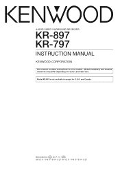 Kenwood KR-897 User Manual