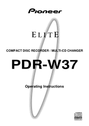 Pioneer PDR-W37 Owner's Manual