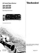Panasonic SAAX530 SAAX530 User Guide
