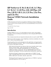HP D7171A Installing Banyan VINES on an HP Netserver