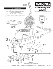 Waring WW180 Parts List and Exploded Diagram