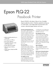 Epson PLQ-22 Product Data Sheet