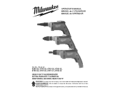 Milwaukee Tool 6780-20 Operators Manual