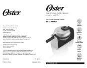 Oster Stainless Steel Flip Belgian Waffle Maker Instruction Manual