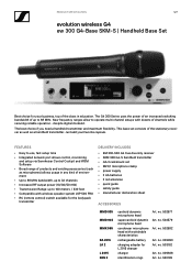 Sennheiser SKM 300 G4 Product Specification ew 300 G4-Base SKM-S 1
