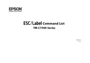 Epson ColorWorks C7500 ESC/label Command List TM-C7500 Series