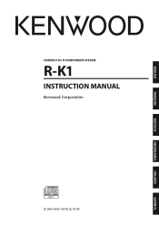 Kenwood R-K1 User Manual
