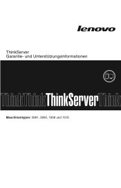 Lenovo ThinkServer TS200v (German) Warranty and Support Information